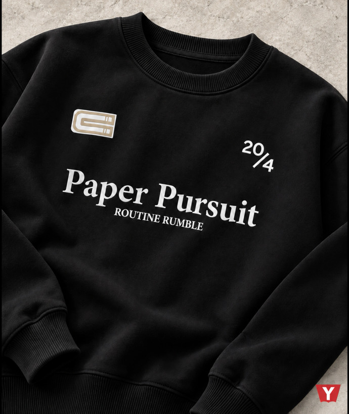 دورس مردانه و زنانه سه نخ خارخورده مشکی قواره باکسی طرح Paper Pursuit ، با ضمانت مجموعه
